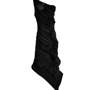 Norma Kamali Diana Black Gown